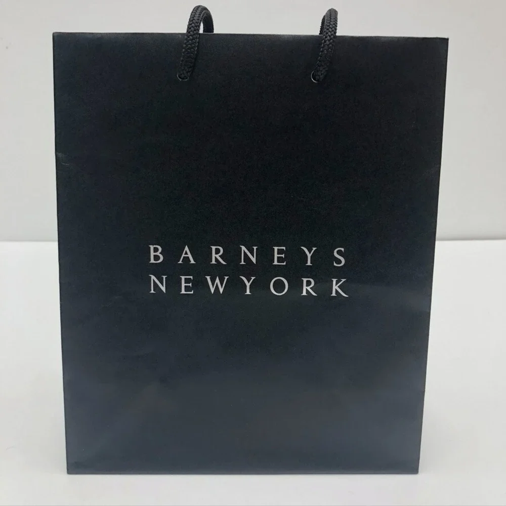 Barneys New York Authentic Black Gift Shopping Paper Bag 8x9.5x4